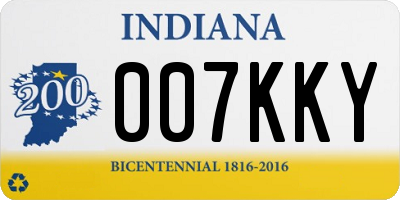 IN license plate 007KKY