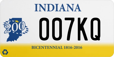 IN license plate 007KQ