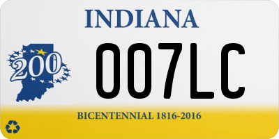 IN license plate 007LC
