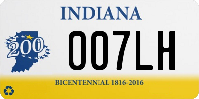 IN license plate 007LH