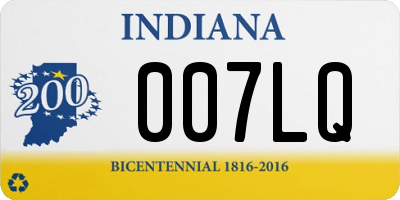 IN license plate 007LQ