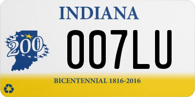 IN license plate 007LU