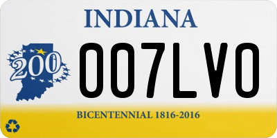 IN license plate 007LVO