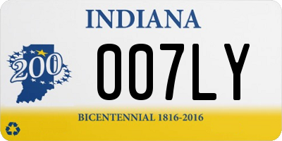 IN license plate 007LY