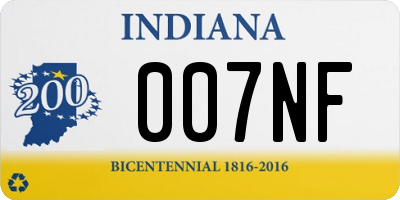 IN license plate 007NF