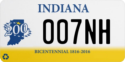 IN license plate 007NH