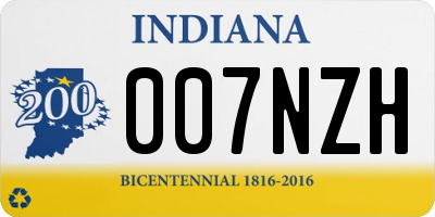 IN license plate 007NZH