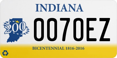 IN license plate 007OEZ