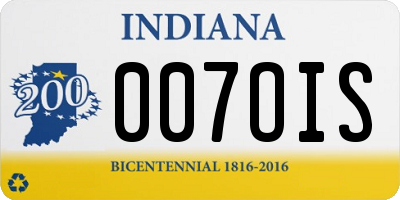 IN license plate 007OIS
