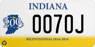 IN license plate 007OJ