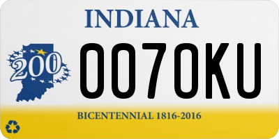 IN license plate 007OKU