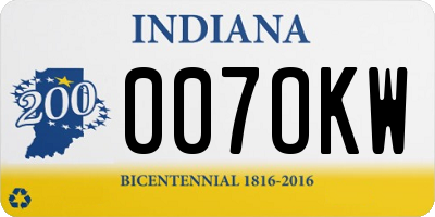 IN license plate 007OKW
