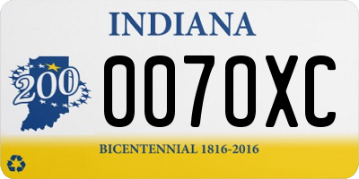 IN license plate 007OXC