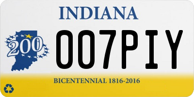 IN license plate 007PIY