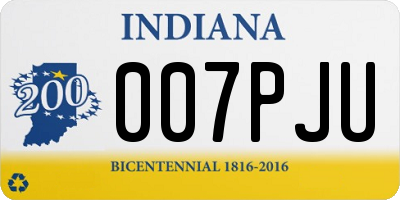 IN license plate 007PJU
