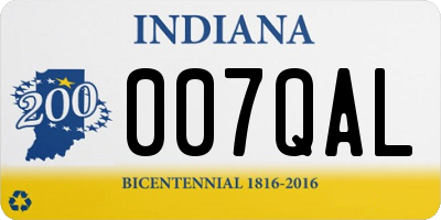 IN license plate 007QAL