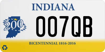 IN license plate 007QB