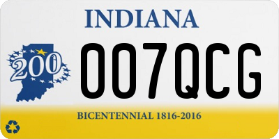 IN license plate 007QCG