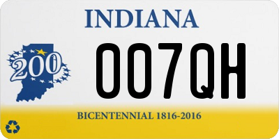 IN license plate 007QH