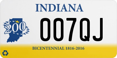 IN license plate 007QJ