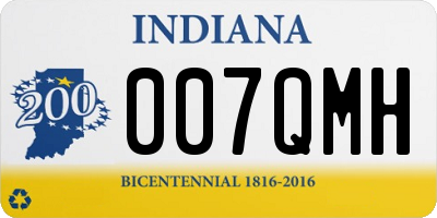 IN license plate 007QMH