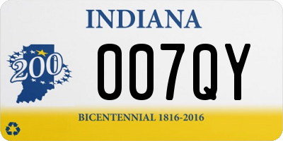 IN license plate 007QY