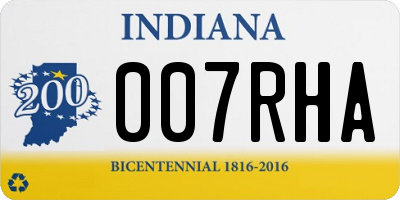 IN license plate 007RHA
