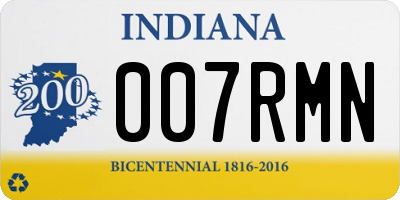 IN license plate 007RMN