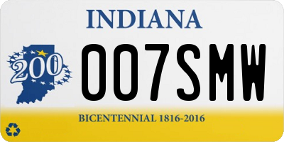 IN license plate 007SMW