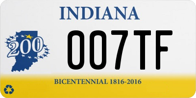 IN license plate 007TF