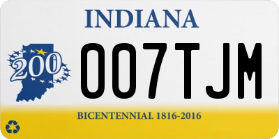 IN license plate 007TJM