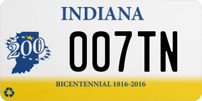 IN license plate 007TN