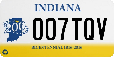 IN license plate 007TQV