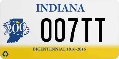 IN license plate 007TT