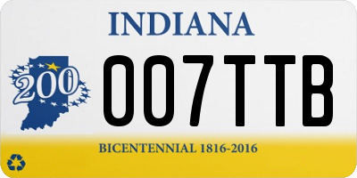 IN license plate 007TTB
