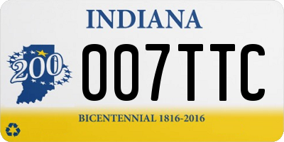 IN license plate 007TTC