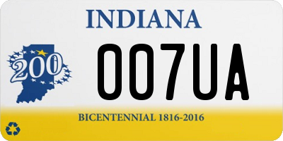 IN license plate 007UA