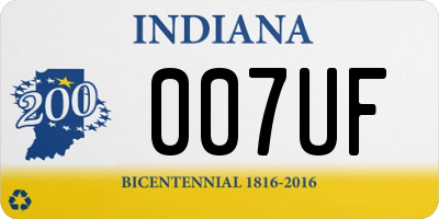 IN license plate 007UF