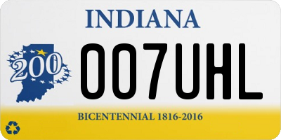 IN license plate 007UHL