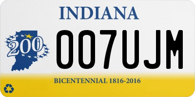 IN license plate 007UJM
