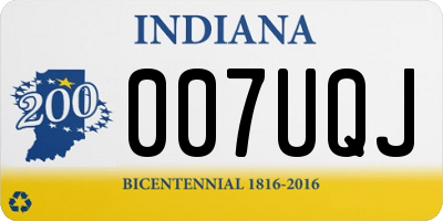 IN license plate 007UQJ