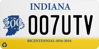 IN license plate 007UTV