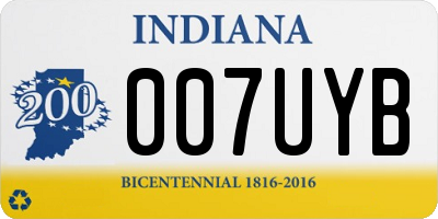 IN license plate 007UYB