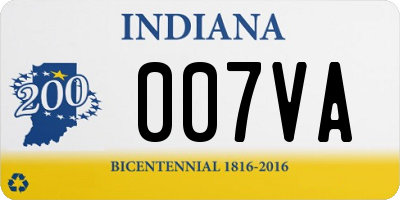 IN license plate 007VA