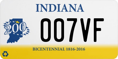 IN license plate 007VF