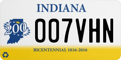IN license plate 007VHN