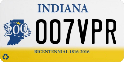 IN license plate 007VPR