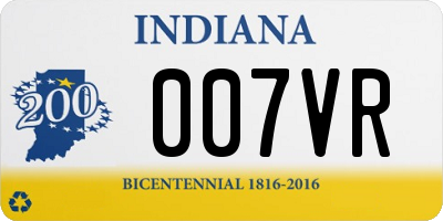 IN license plate 007VR
