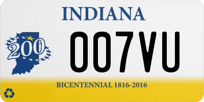 IN license plate 007VU