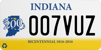 IN license plate 007VUZ